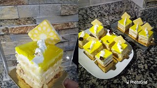 طرانش باتيسري بذوق الليمون🍰🍋كلمة روعة قليلة فيه😋😋مع طريقة تحضير سوبر كريم في البيت😍😍 [upl. by Aisinoid]