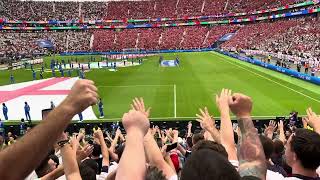 GOD SAVE THE KING England fans v Denmark at Euro 2024 [upl. by Cutlerr815]