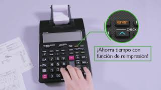 Calculadora de escritorio con impresora CASIO HR100RCBK [upl. by Binette]