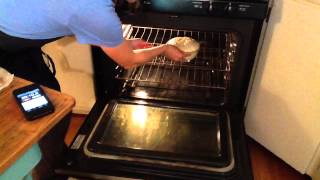 Placing the Peasant Bread in the Oven [upl. by Cassy]