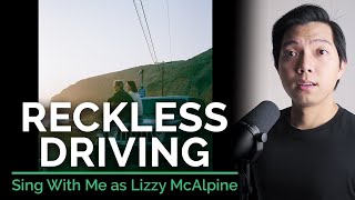 Reckless Driving Male Part Only  Karaoke  Lizzy McAlpine ft Ben Kessler [upl. by Alicec454]