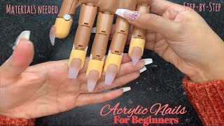 Acrylic Nails Tutorial  Nails For Beginners  Acrylic Application  Nails shapes  Materials [upl. by Ammadis]