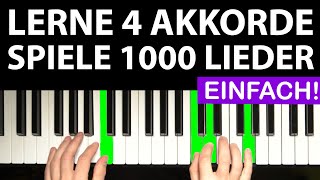 4 Magische Akkorde lernen  Blitzschnell 1000 Songs spielen KINDERLEICHT [upl. by Roldan]