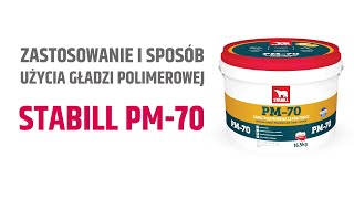 Gotowa gładź polimerowa lekka finisz STABILL PM70  zastosowanie i sposób użycia [upl. by Perretta]