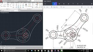 AutocAD 2D Practice Drawing  Exercise 3  Basic amp Advance Tutorial [upl. by Asiluj427]