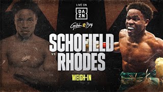 FLOYD SCHOFIELD VS HASKELL LYDELL RHODES WEIGH IN LIVESTREAM [upl. by Curley]