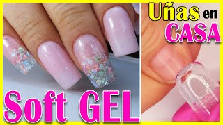 Uñas SOFT GEL Gel X con TIPS COMPLETOS ❤ Básico y Encapsulado 💜 Paso a Paso Uñas en CASA Fácil [upl. by Beane]