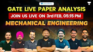 GATE 2024 Live Paper Analysis  Mechanical Engineering [upl. by Roe]