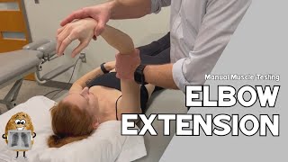 MMT Elbow Extension Manual Muscle Test [upl. by Eniamart]