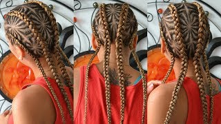 Cómo Hacer Trenzas Africanas  How to Cornrows  How to Braids [upl. by Tram]