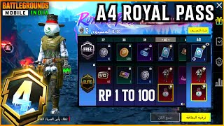 NEW A4 ROYAL PASS IN BGMI  FREE MATERIAL AND UPGRADABLE WEAPON  Kumari Gamer [upl. by Chemar]