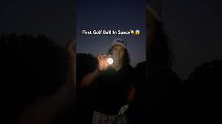 First Golf Ball In Space🪐😱 golf goldenhollield [upl. by Faden]