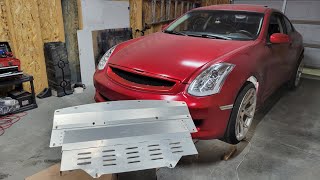 Z1 motorsports undershroud custom fitting G35 or 350z [upl. by Attalie]