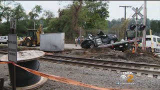 Three Injured In VehicleTrain Collision In Aspinwall [upl. by Otti]