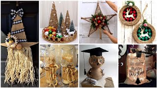 Latest jute Decoration ideas about ChristmasNew and Unique Christmas jute Decoration ideas2025 [upl. by Cotterell51]