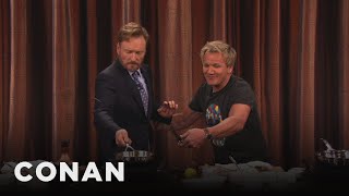 Gordon Ramsay amp Conan Cook Shrimp Tacos  CONAN on TBS [upl. by Leary]