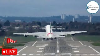 CROSSWIND Live Birmingham Airport 05042024 aviation [upl. by Yensehc]