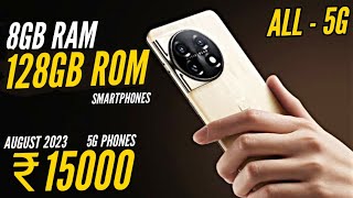 Top 5 best Phone Under 15000 in AUGUST 2023  5G 8GB RAM PHONE UNDER 15000  5G [upl. by Pani]