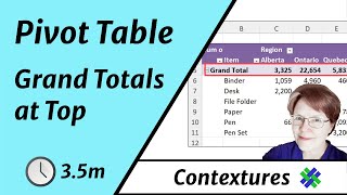 How to Show Grand Total at Top of Excel Pivot Table [upl. by Eilata]