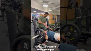 100kg225 bench press unlocked Revo Cannington gym [upl. by Ahsek]