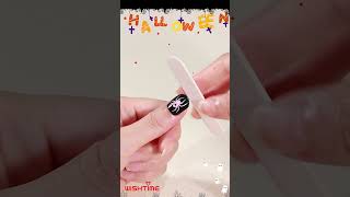 WISHTIME Popular Classic elegance Black white bow baked gel nail stickers [upl. by Kunz448]