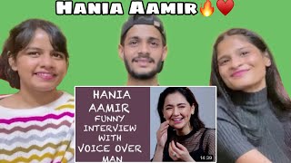 Hania Aamir Voice Over Man Funny Interview  WhatTheFam Reactions [upl. by Lief781]