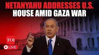 LIVE  Netanyahu Addresses US Congress Amid Protests Boycott Over IsraelGaza War [upl. by Edobalo]