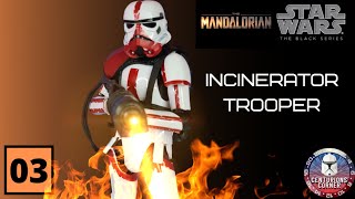 Star Wars The Black Series Incinerator Trooper The Mandalorian 6 Inch Action Figure Review [upl. by Yeloc711]