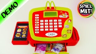 McDonalds Kasse mit Sprachansage Mit Happy Meal Cheeseburger und Pommes Taste [upl. by Herrera]