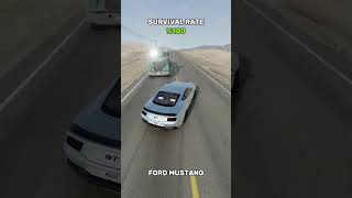 Chance of Survival with Different Vehicles car beamngdrive crash [upl. by Letnohs]