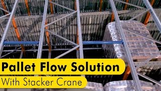 Pallet Flow and Automated Stacker Crane  Interroll [upl. by Castro787]