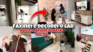 Fiz Faxina e decorei o Lar Comprinhas na Shopee  Montei minha árvore de Natal Rústica🎄✨♥️🏡 [upl. by Chelsie]