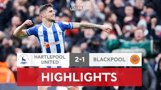 Grey amp Ferguson Complete Comeback Win  Hartlepool United 21 Blackpool  Emirates FA Cup 202122 [upl. by Becki]