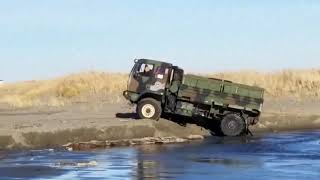 Taking the LMTV to the beach with a few other military trucks [upl. by Nerral991]