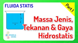 Fluida Statis • Part 1 Massa Jenis Tekanan Hidrostatis Gaya Hidrostatis [upl. by Dituri]