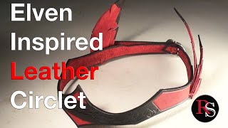 How To Make A Simple Elven Crown  Leatherwork [upl. by Lilahk399]