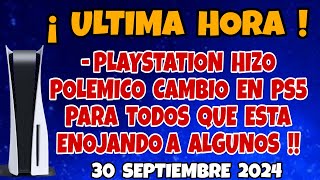 PLAYSTATION HIZO POLEMICO CAMBIO EN PS5 PARA TODOS QUE ESTA ENOJANDO A ALGUNOS [upl. by Aowda]