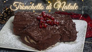 TRONCHETTO DI NATALE  Ricetta facile  SENZA LATTE E UOVA  perfetto per le feste natalizie 🎄💫 [upl. by Joella93]