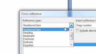 How to insert Cross References in Word 2007 [upl. by Hannon]