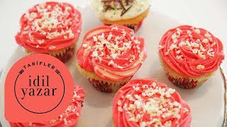 Vanilyalı Cupcake Tarifi  İdil Yazar  Yemek Tarifleri  Vanilla Cupcake Recipe [upl. by Templeton]