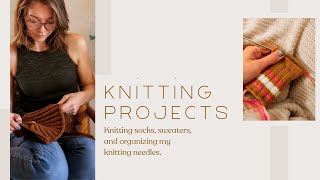 I am knitting some sweaters a scarf and more  Knit Sweaters  Sock Knitter  Knitting Podcast [upl. by Suoicserp]