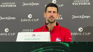 Novak Djokovic after Davis Cup loss Sinner barely missed a ball [upl. by Jake]