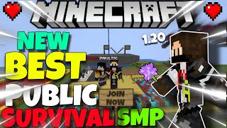 Best New Public Survival Smp Ip Port Server For Minecraft 120 Java  Pocket 247 Online Smp 😇 [upl. by Llenreb]