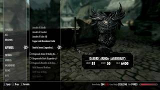 Skyrim Daedric Armor  Forging Legendary Daedric Armor [upl. by Netsruk]