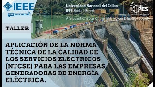 APLICACIÓN DE LA NORMA TÉCNICA DE LA CALIDAD DE LOS SERVICIOS ELÉCTRICOS PARA EMPRESAS GENERADORAS [upl. by Eissel]