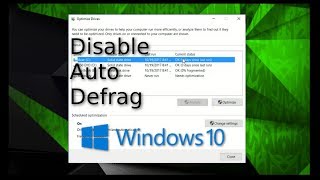 Disable Automatic Defrag Windows 10 [upl. by Tnert629]