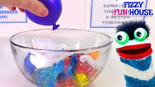 Fizzys Surprise Slime Oozy Doozy Balloons  Explorative Videos for Kids [upl. by Quitt]