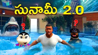 The BIGGEST TSUNAMI in GTA 5 Franklin and Shinchan [upl. by Damiano100]