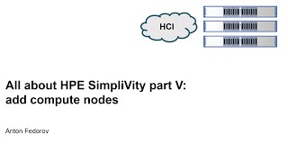 All about HPE Simplivity Part 5 add compute nodes [upl. by Ettelliw]