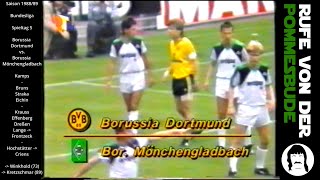 Borussia Dortmund vs Borussia Mönchengladbach  198889  Bundesliga Spieltag 5 [upl. by Assirrec68]